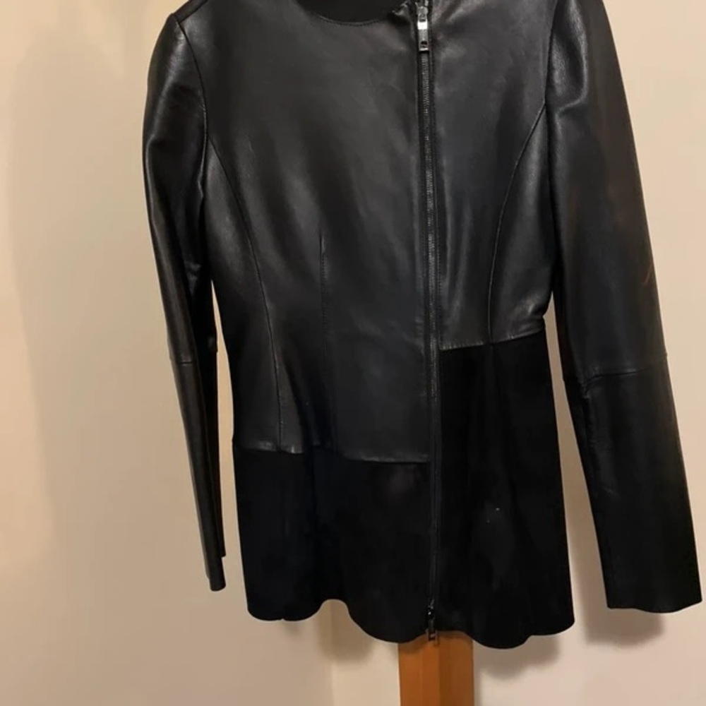 MaxMara Black Leather Blazer